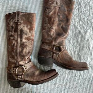 Frye Dark Brown Leather Boots